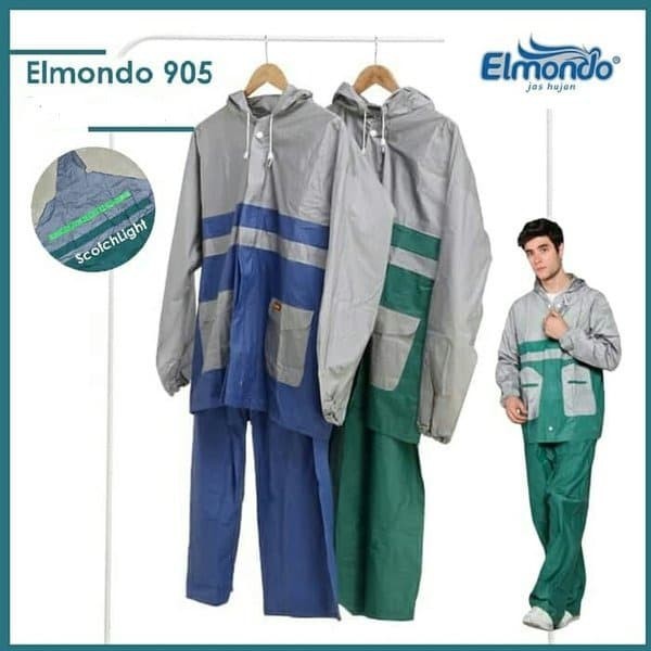 Jas Hujan Setelan Elmondo 905 Mantel Stelan Dewasa Mantol Jaket Celana Raincoat All Size