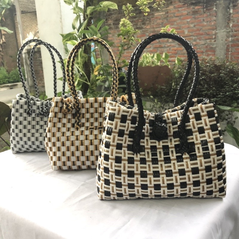 Tas Anyaman Plastik Jali Petty Ukuran S &amp; XS Bahan Premium Termurah/Grosir