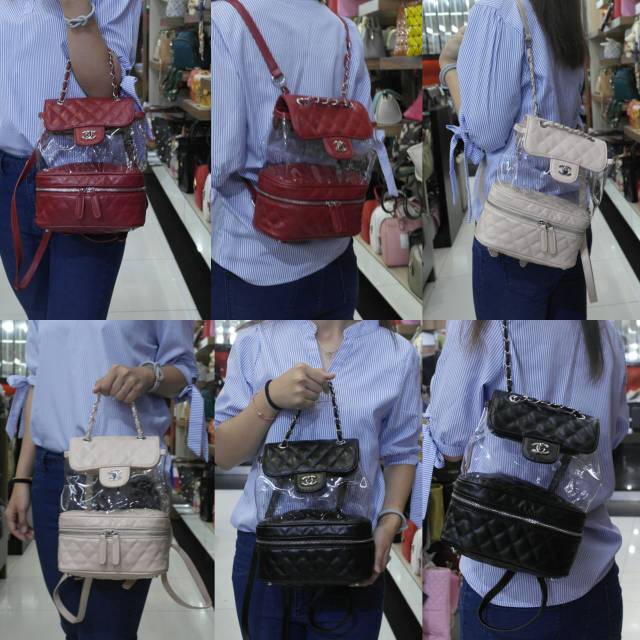 Jual Chanel Aquarium Backpack 632 - Semi Premium | Shopee Indonesia