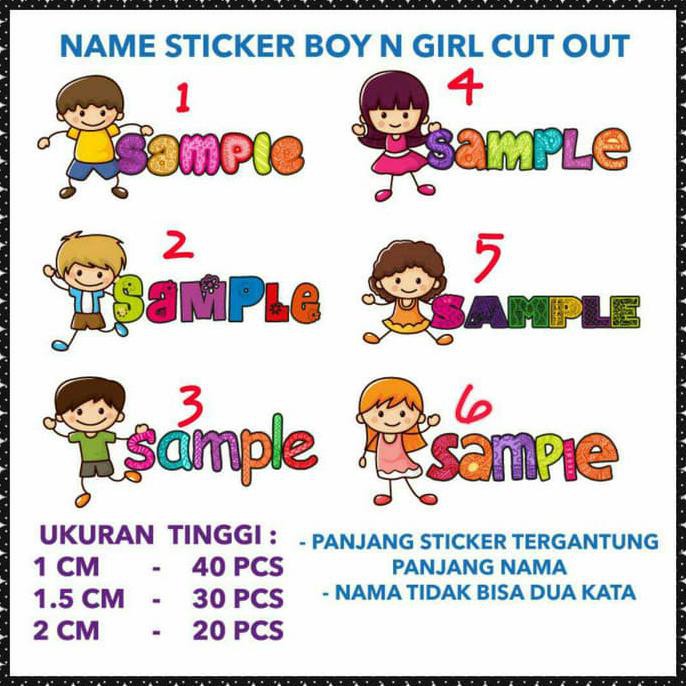 

HOT SALE|BEST SALLER STIKER LABEL NAMA TAHAN AIR/ STICKER LABEL WATERPROOF CUTOUT KIDS