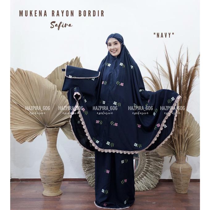 Mukena Dewasa Katun Rayon Bordir Safira Jumbo