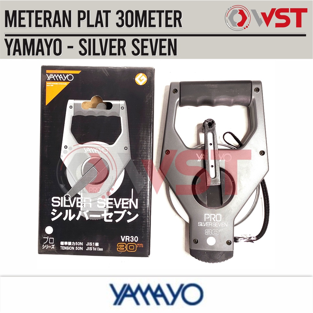Meteran Roll YAMAYO silver seven 30M plat besi / Meteran roll 30 meter