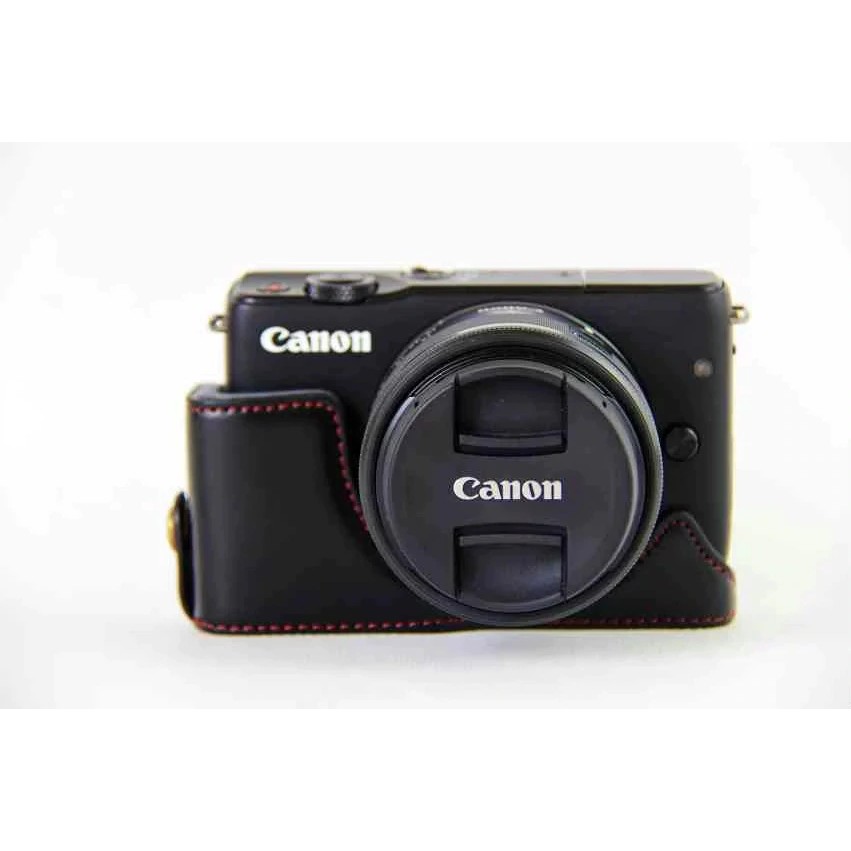 mirrorless Mirrorless System Camera PU Camera Case Half Body Cover for EOS M10/M2 M3 EOSM5 M5