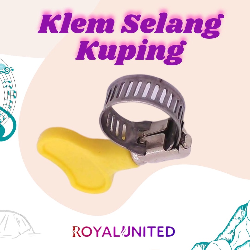 klem selang lpg kuping 7/8&quot; hose clamp stainless berkualitas Ori