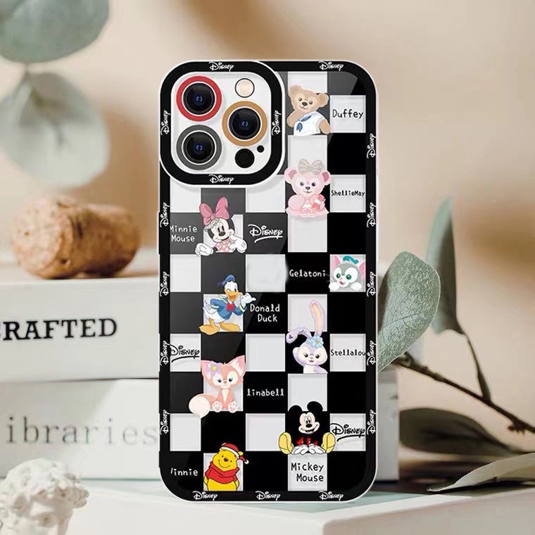 Case Pelindung Handphone Motif Kotak-Kotak Untuk IPhone 14 13 12 Pro Max 11 XS XR X 8 7 6 Plus