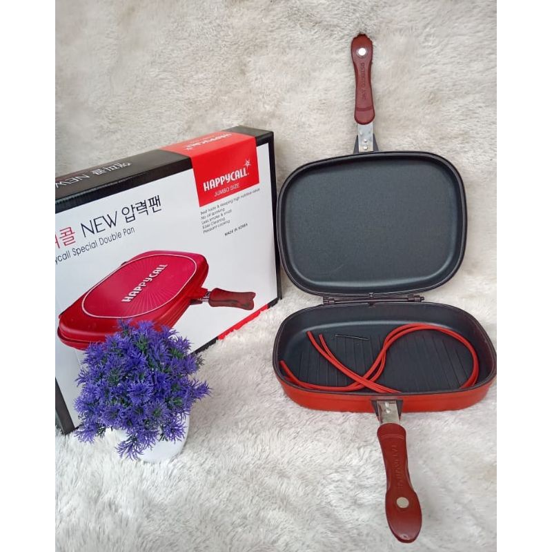 Teflon Happy Call 32cm Jumbo-Double Pan Original Korea-Dapat Karet Cadangan Termurah