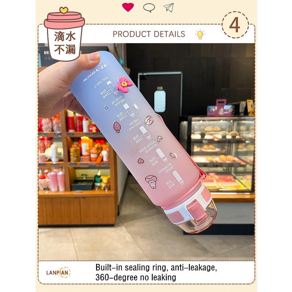 Suyo Botol Air Minum 1.1L Anti Bocor Kapasitas Besar Dengan Sedotan Untuk Gym / Olahraga