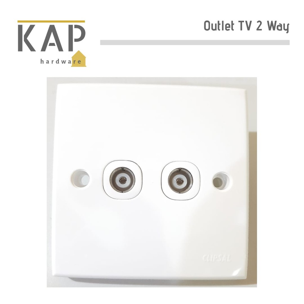 Stop kontak Outlet TV 2 Way Clipsal Batam
