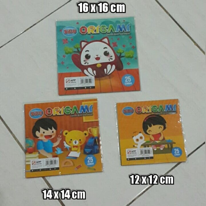 

Senikertas- Kertas Lipat ( Origami ) Sidu 14 X 14 Cm - 25 Lbr -Kertas-Seni.
