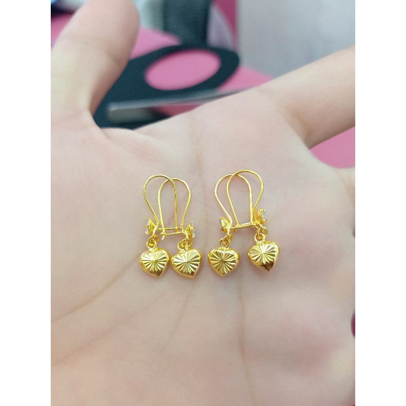 ANTING DEWASA LOVE PERAK 925 LAPIS MAS 24K ASLI