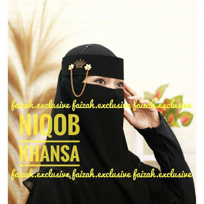 Niqab Bandana Mahkota Khansa Niqob Cadar