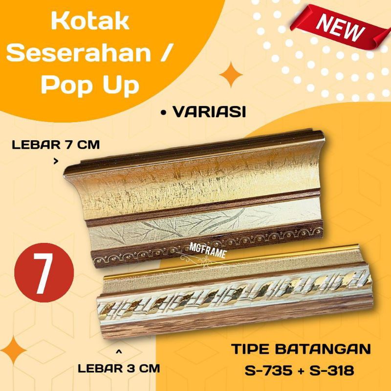 1 SET  custom LENGKAP KOTAK SESERAHAN/SANGJIT//BAKI HANTARAN S 735/4pcs