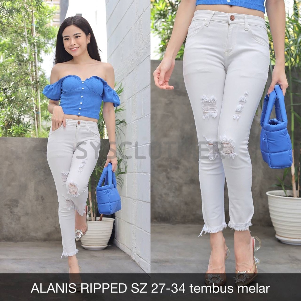 CELANA JEANS WANITA ALANIS RIPPED-SYS CLOTHIER