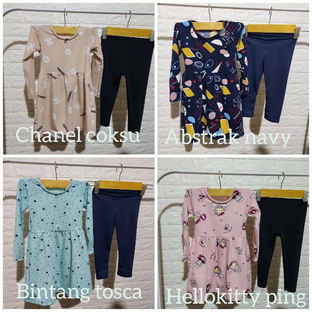 Setelan tunik anak 2-8 tahun