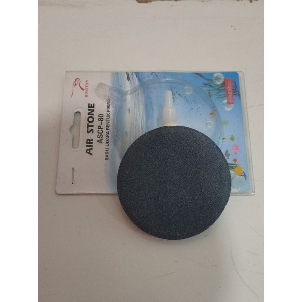 Air Stone Batu Aerasi Batu Aerator Bulat Pipih 8 cm ASP - 80
