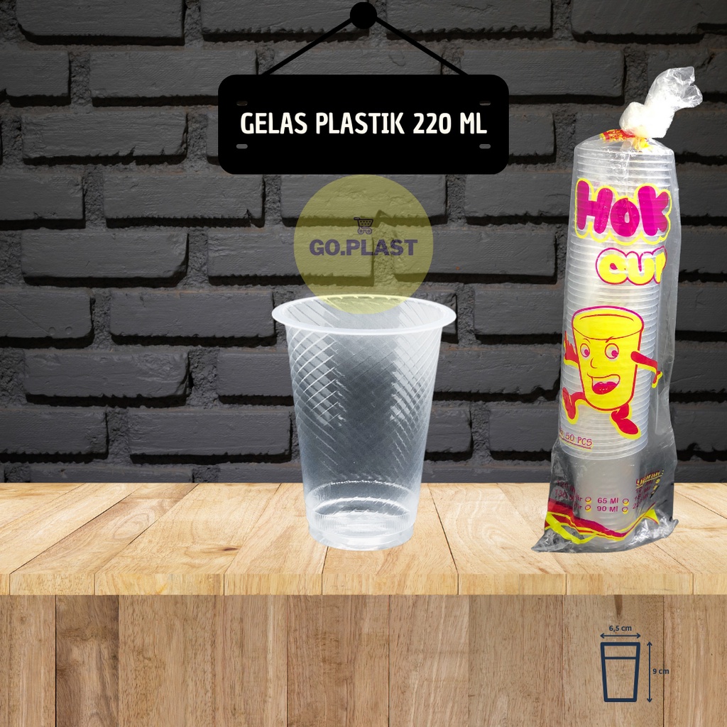 Gelas Plastik 220 ml / Gelas Aqua / Gelas Kopi Terlaris