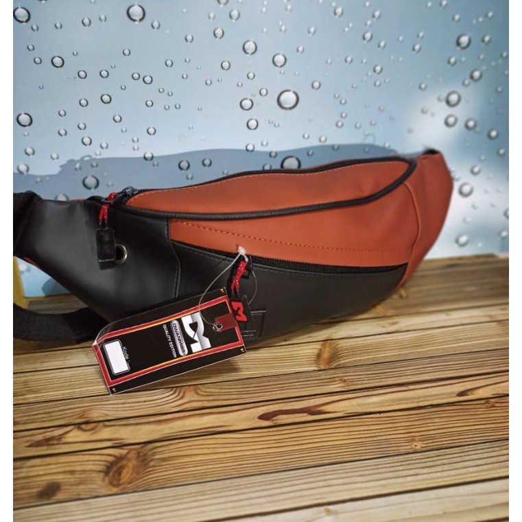 Spesial Voucher | WaistBag Pria Kulit Pu | Tas Selampang Pria Best Produk Terlaris