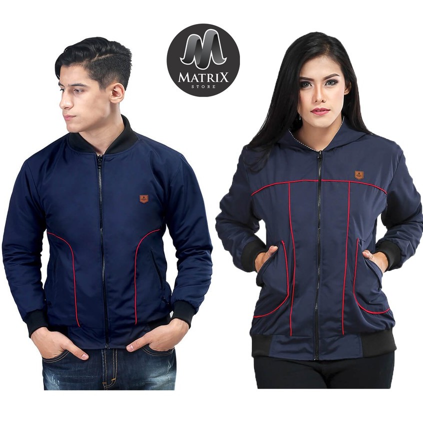 Jaket Couple Sporty - Sweater Couple Keren - Jaket Pasangan - Jaket Pria Wanita Couple