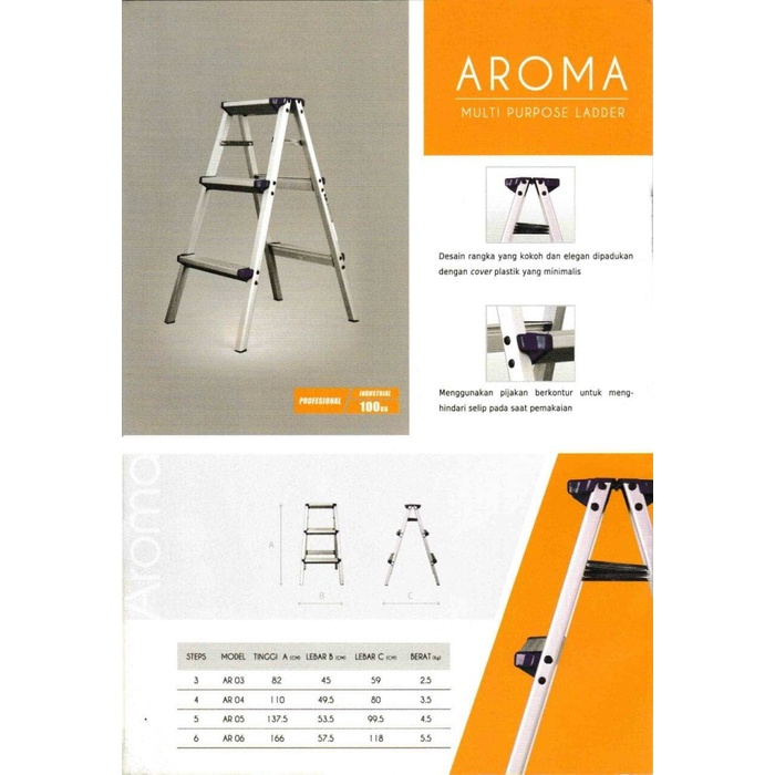 Tangga Lipat Aluminium Aroma Fortuna 82Cm