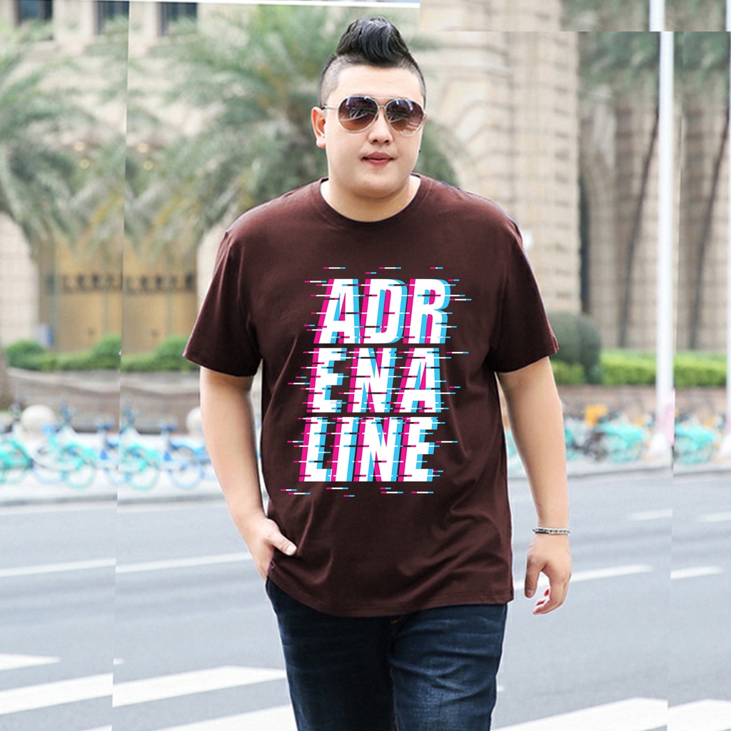 Baju Kaos Pria Jumbo Adrenaline Tshirt Bigsize XL XXL Distro DTF