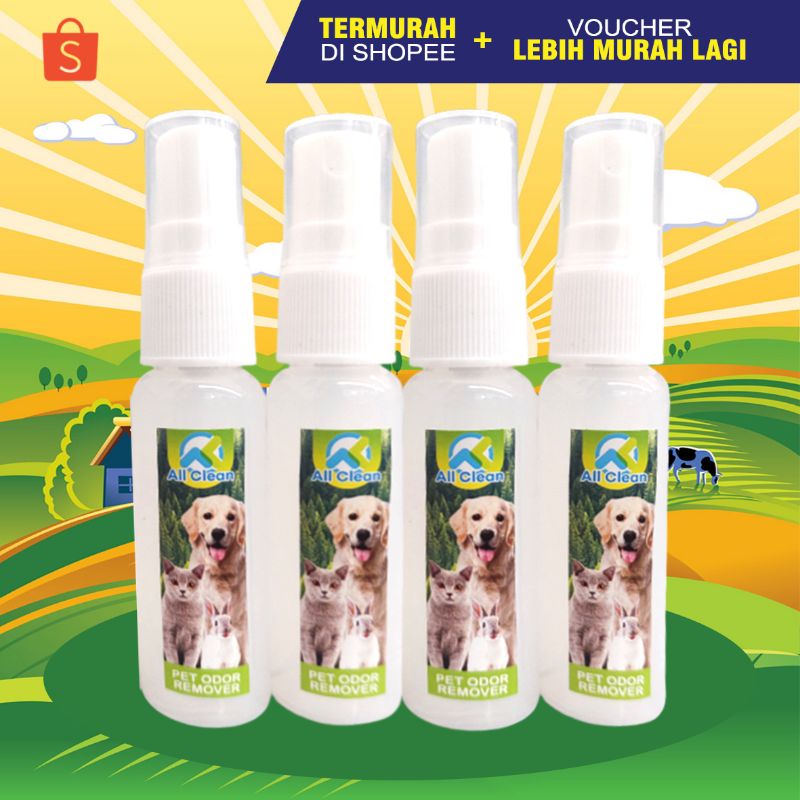 ALL CLEAN - Penghilang Bau Kandang Kucing Pesing Pipis BAB Kelinci Kucing Anjing Pewangi Kandang