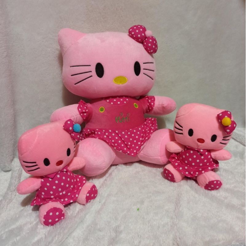 boneka hello Kitty Polkadot beranak 2 Murah