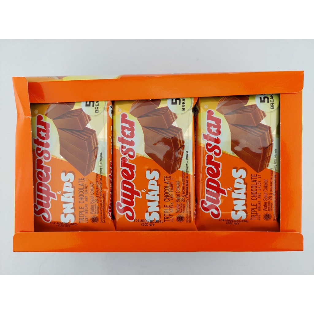 

SUPERSTAR SNAPS TRIPLE CHOCOLATE BOX ISI 12 X 28 GR SUPERSTAR SNAPS PROMO SUPERSTAR SNAPS MURAH