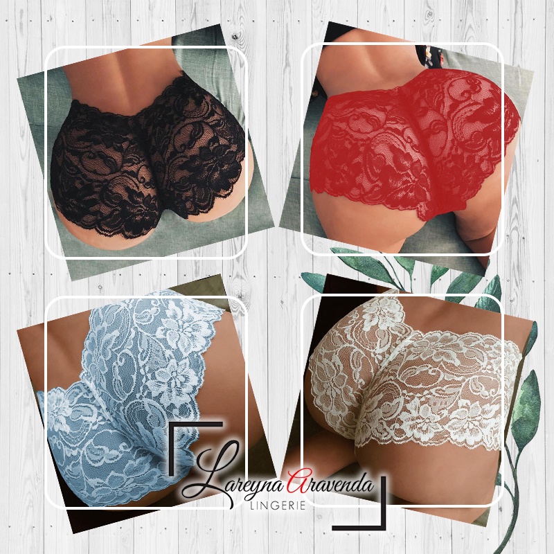 Celana Dalam Seksi Model Boxer Lace Transparant LG400