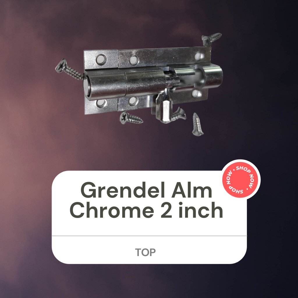 Grendel Aluminium Grendel Pintu Grendel Lemari Slot Jendela Slot pintu 2 inch