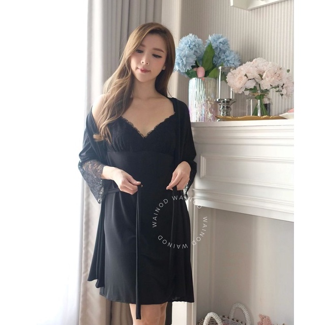 WAINODSHOP - NAURA sexy lingerie dress dan kimono premium size S-5XL