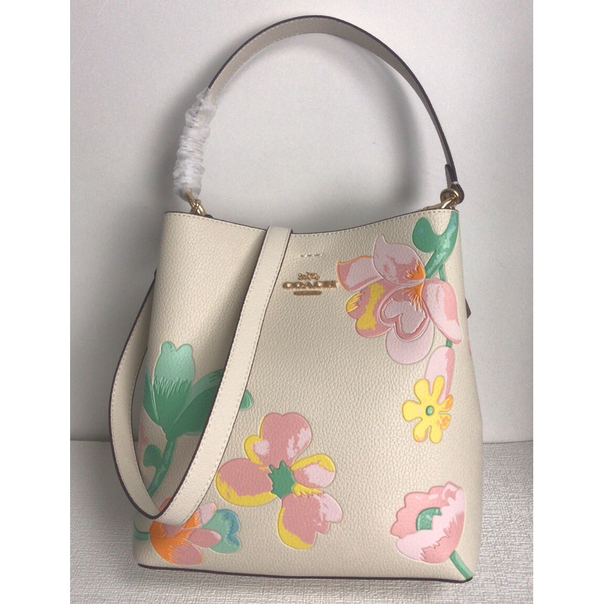 8609 coach 27cm size Multifunctional Town Bucket Bag Turnlock Shoulder Bag