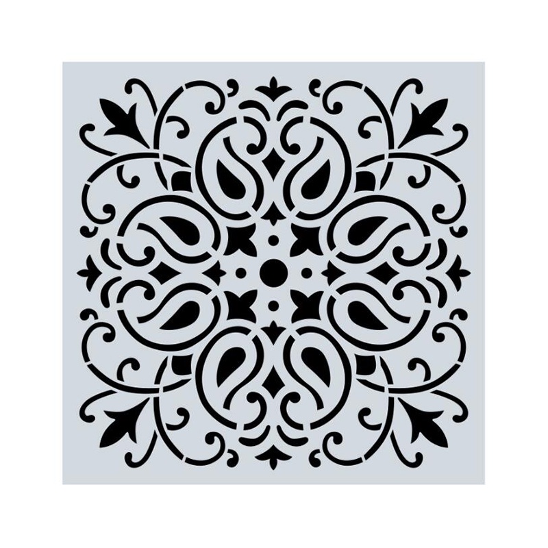 16pcs / set Lukisan Dinding / Lantai Desain Mandala