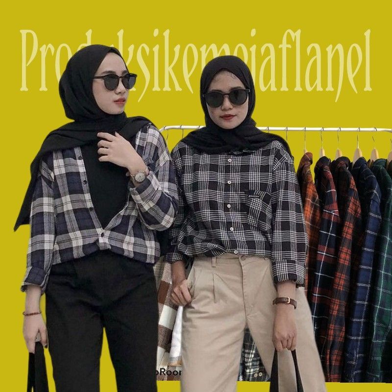 KEMEJA FLANEL IMPORT TOPCROP//ATASAN WANITA FLANEL IMPORT