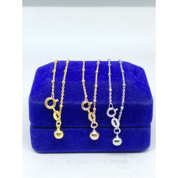 GELANG PERAK ASLI SILVER 925 LAPIS EMAS/GELANG TANGAN RANTAI JEDAR+1BEL/ASLI SILVER/ PERHIASAN  PERAK FASHION WANITA