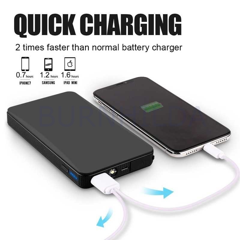 USB Power Bank Car Jump Starter Flashlight 10000mAh mobil motor burnhilda