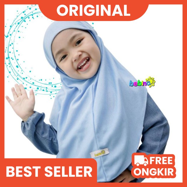 Jilbab Anak/Hijab Anak Perempuan Usia 2-6Tahun Bahan Kaos
