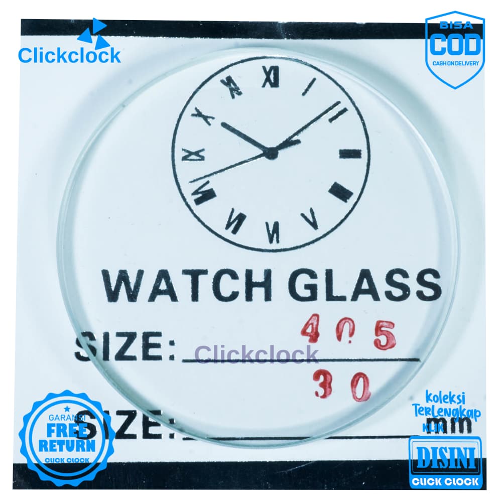 Kaca Jam Kaca Bahan Watch Glass PNC-405 Bagus 4,05 cm