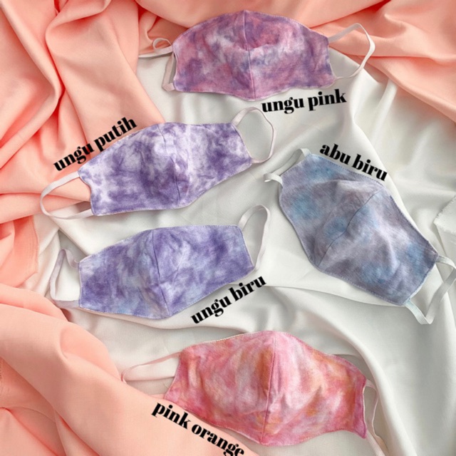  Tie  dye  mask masker  kain  Shopee Indonesia