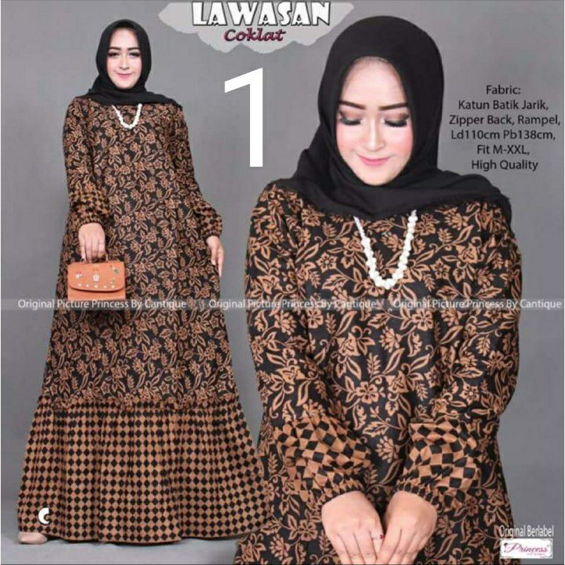 Gamis Batik Sogan Lawasan/Batik Modern
