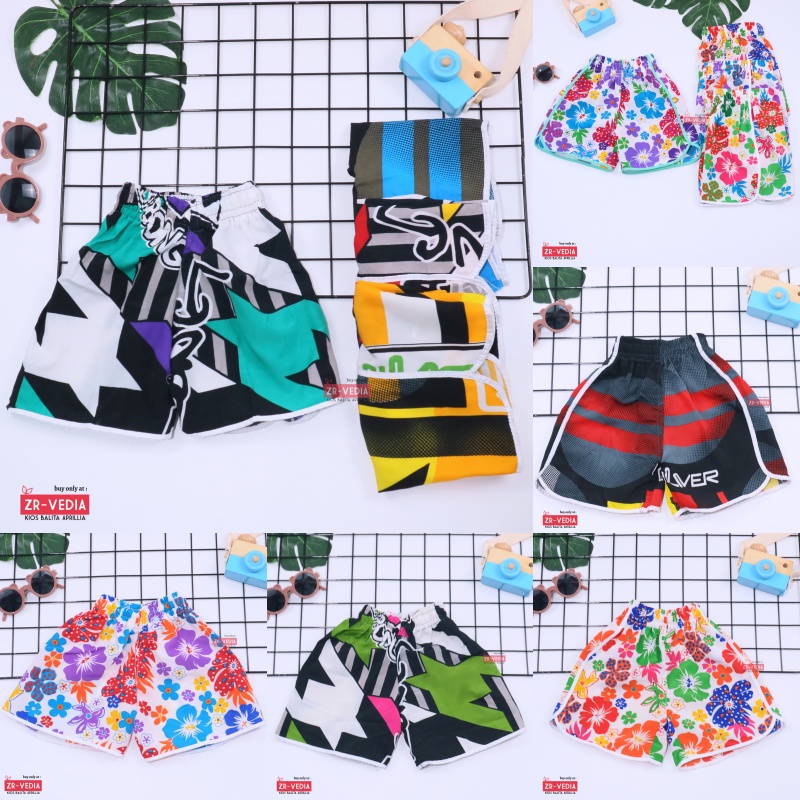 Summer Pants Kids uk 1-3 tahun / Celana Pendek Anak Laki Perempuan Harian Bawahan Hawaii Pants