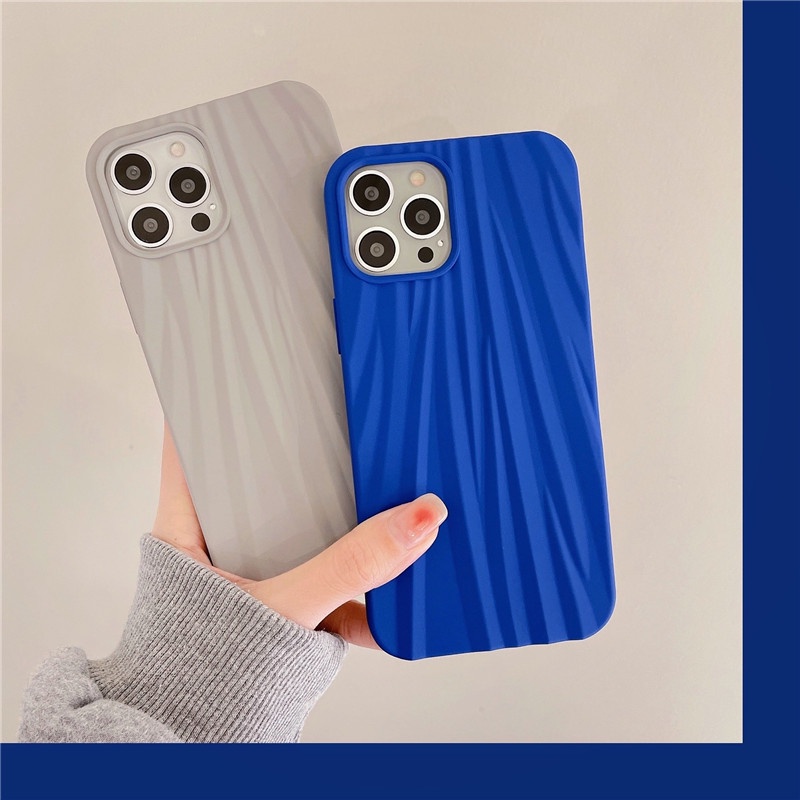 Soft Case Silikon Anti Jatuh Motif Ripple Untuk iPhone 13 Pro MAX 12 Pro MAX 11 Pro MAX X XR XS MAX 11