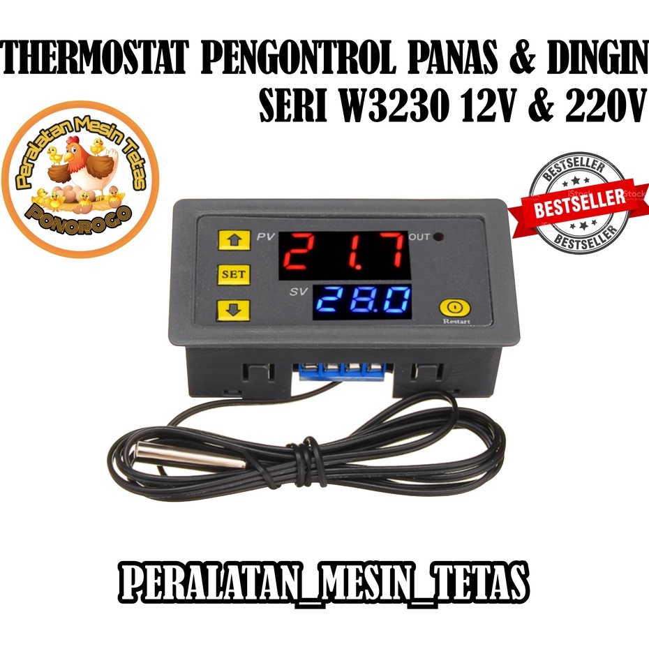 W3230 HEATING COOLING THERMOSTAT PENGONTROL PANAS DINGIN TERMOSTAT