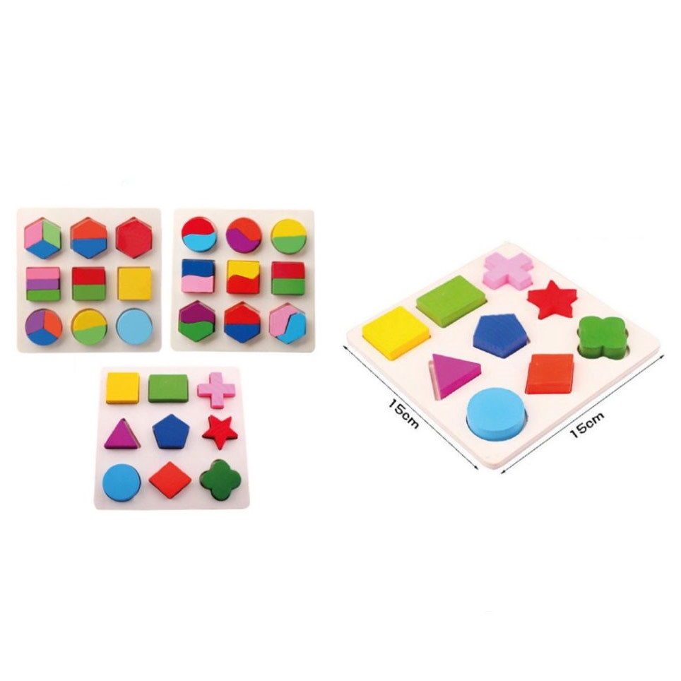 Mainan Edukasi Anak SHAPE PUZZLE Montessori Geometri Puzzle Shape Anak