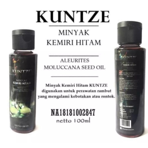 Kuntze MINYAK KEMIRI HITAM ASLI PENUMBUH RAMBUT BLACK KEMIRI ORIGINAL