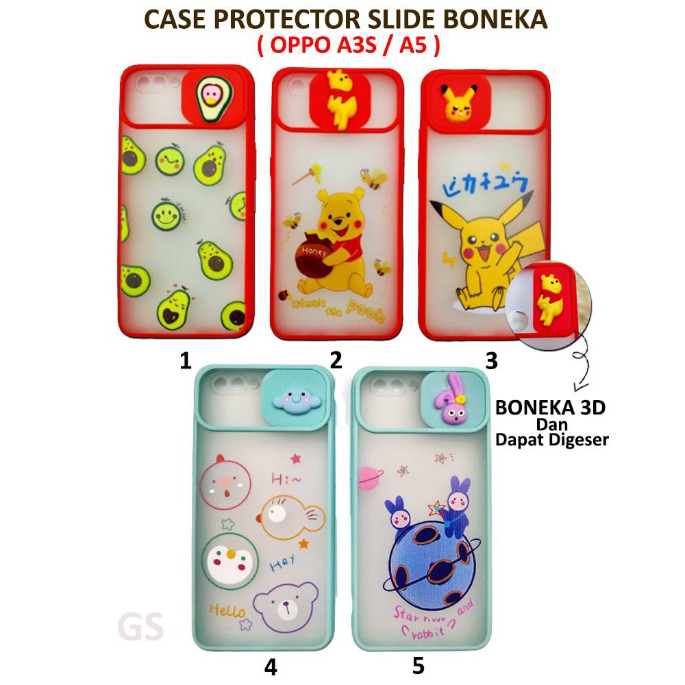 REALME 7 C17 C11 C12 C15 C3 REALME 5 5i  A1K Case  Protector Lensa  Slide Boneka