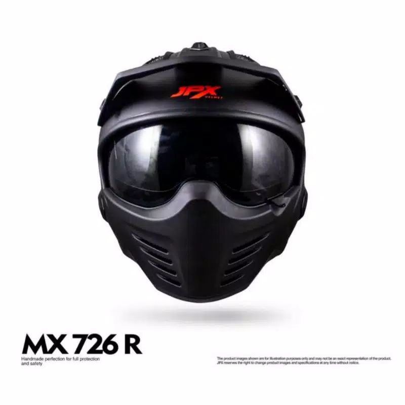 Helmet cross jpx MX 726R Hitam doff