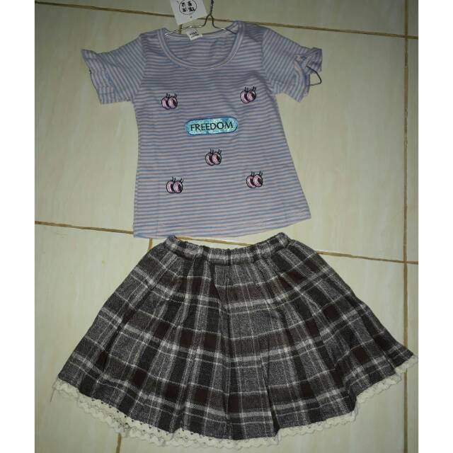 SETELAN ANAK PEREMPUAN BAJU IMPORT KOREA
