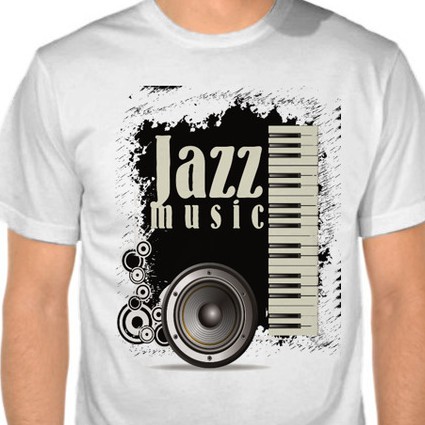 T-shirt - Kaos - baju - jazz music fashion unisex