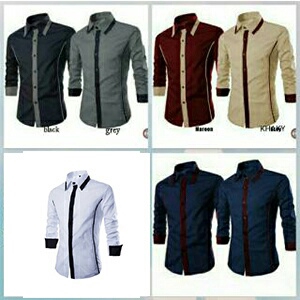 Kemeja Pria ROJER / Bahan Katun / Lengan Panjang / Kemeja Polos [ Size M L XL ]