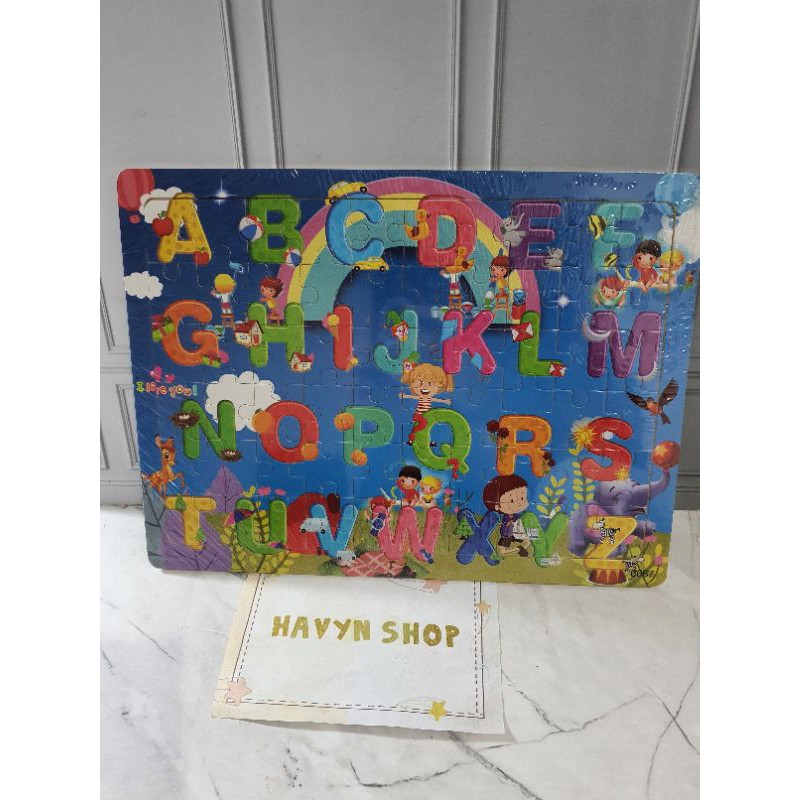 PUZZLE KAYU/PUZZLE KNOB KAYU-HURUF